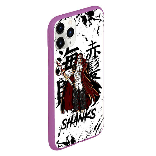 Чехол iPhone 11 Pro матовый SHANKS ONE PIECE / 3D-Фиолетовый – фото 2