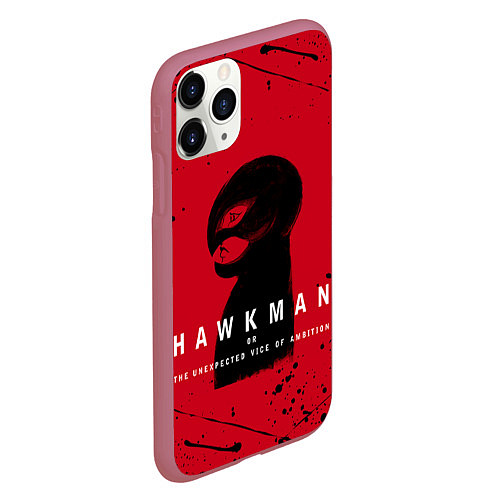 Чехол iPhone 11 Pro матовый HAWKMAN BERSERK / 3D-Малиновый – фото 2