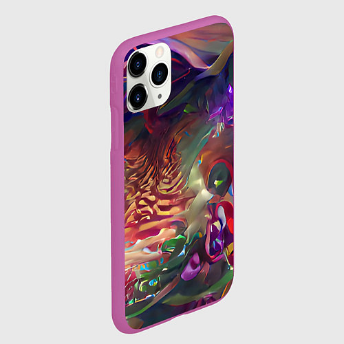 Чехол iPhone 11 Pro матовый Рождественские тайны / 3D-Фиолетовый – фото 2
