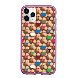 Чехол iPhone 11 Pro матовый Попки, цвет: 3D-фиолетовый