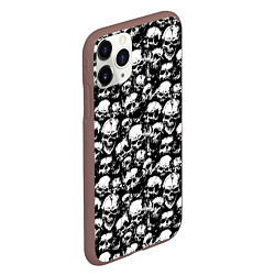 Чехол iPhone 11 Pro матовый Screaming skulls, цвет: 3D-коричневый — фото 2