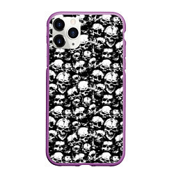 Чехол iPhone 11 Pro матовый Screaming skulls