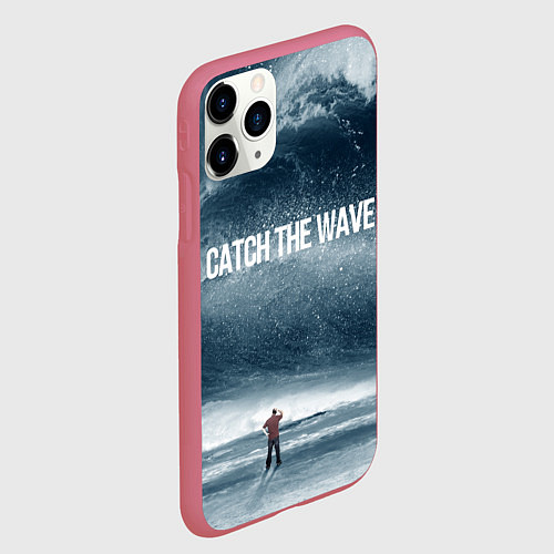 Чехол iPhone 11 Pro матовый Волна мыслей / 3D-Малиновый – фото 2