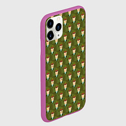 Чехол iPhone 11 Pro матовый Офицеры Армия, цвет: 3D-фиолетовый — фото 2