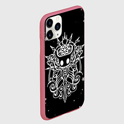 Чехол iPhone 11 Pro матовый НОВОГОДНИЙ HOLLOW KNIGHT ЧЁРНЫЙ, цвет: 3D-малиновый — фото 2