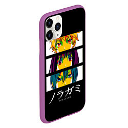 Чехол iPhone 11 Pro матовый Юкине, Ики и Ято - Noragami, цвет: 3D-фиолетовый — фото 2