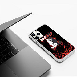 Чехол iPhone 11 Pro матовый Monokuma monomi, цвет: 3D-белый — фото 2