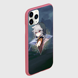 Чехол iPhone 11 Pro матовый Рэйзор Razor в примогеме, Genshin Impact Геншин им, цвет: 3D-малиновый — фото 2