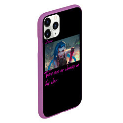 Чехол iPhone 11 Pro матовый Джинкс There are no winners in this war, цвет: 3D-фиолетовый — фото 2