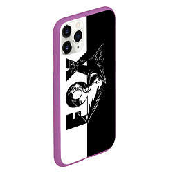 Чехол iPhone 11 Pro матовый FOX Лис, цвет: 3D-фиолетовый — фото 2