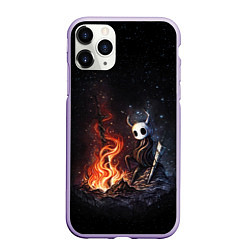 Чехол iPhone 11 Pro матовый HOLLOW KNIGHT У КОСТРА