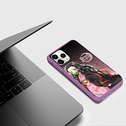 Чехол iPhone 11 Pro матовый НЕЗУКО NEZUKO SLAYER, цвет: 3D-фиолетовый — фото 2