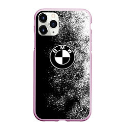 Чехол iPhone 11 Pro матовый BMW ЧБ Логотип