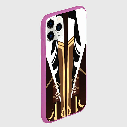 Чехол iPhone 11 Pro матовый КОСТЮМ ГЕО АРХОНТА ДЖУН ЛИ / 3D-Фиолетовый – фото 2