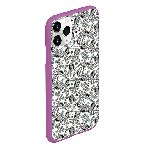 Чехол iPhone 11 Pro матовый Миллионер Millionaire / 3D-Фиолетовый – фото 2