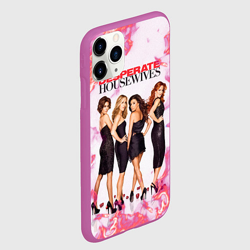 Чехол iPhone 11 Pro матовый Отчаянные домохозяйки, героини / 3D-Фиолетовый – фото 2