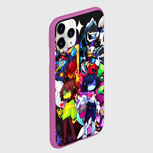 Чехол iPhone 11 Pro матовый DELTARUNE UNDERTALE / 3D-Фиолетовый – фото 2