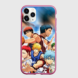 Чехол iPhone 11 Pro матовый KUROKO BASKETBALL КОМАНДА, цвет: 3D-малиновый