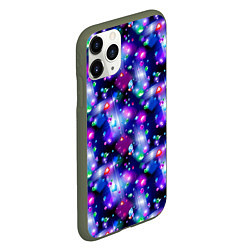 Чехол iPhone 11 Pro матовый Бриллиантовое Сияние, цвет: 3D-темно-зеленый — фото 2