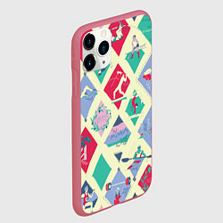 Чехол iPhone 11 Pro матовый Живу Спортом!, цвет: 3D-малиновый — фото 2