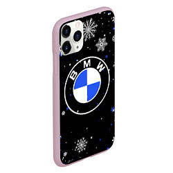 Чехол iPhone 11 Pro матовый НОВОГОДНИЙ БМВ НОВЫЙ ГОД BMW, цвет: 3D-розовый — фото 2