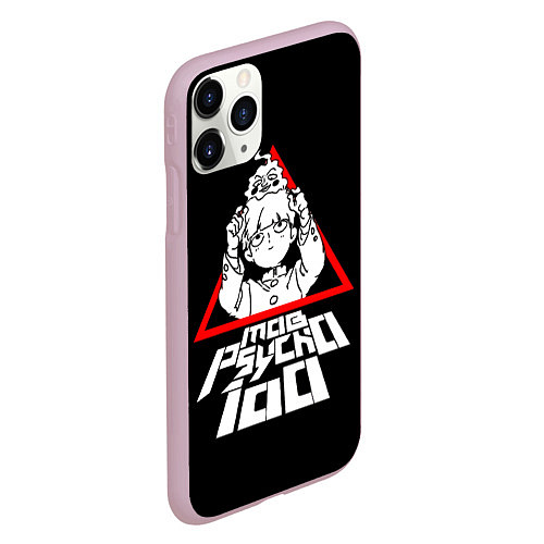 Чехол iPhone 11 Pro матовый Mob Psycho 100 Кагеяма и Ямочки / 3D-Розовый – фото 2