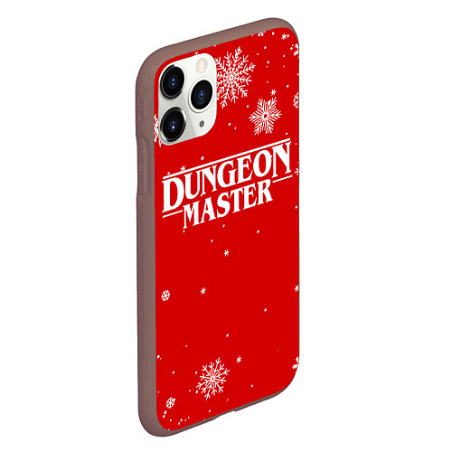 Чехол iPhone 11 Pro матовый ГАЧИМУЧИ DUNGEON MASTER НОВОГОДНИЙ / 3D-Коричневый – фото 2