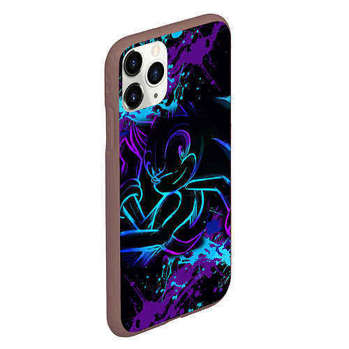 Чехол iPhone 11 Pro матовый SONIC NEON СОНИК НЕОН / 3D-Коричневый – фото 2