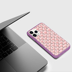 Чехол iPhone 11 Pro матовый Пухлые хрюни, цвет: 3D-фиолетовый — фото 2