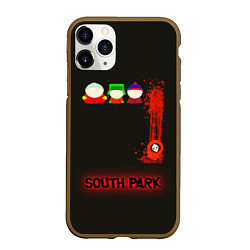 Чехол iPhone 11 Pro матовый Южный парк главные персонажи South Park