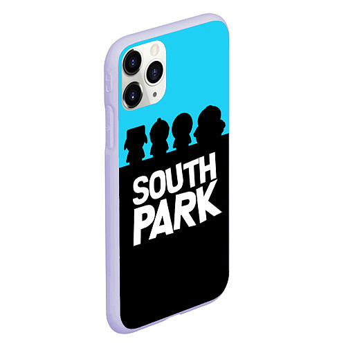 Чехол iPhone 11 Pro матовый Южный парк персонажи South Park / 3D-Светло-сиреневый – фото 2