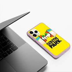 Чехол iPhone 11 Pro матовый South Park - Южный парк персонажи, цвет: 3D-розовый — фото 2