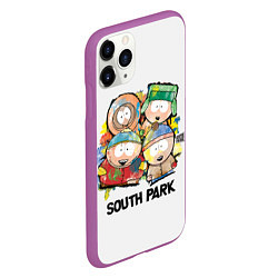 Чехол iPhone 11 Pro матовый South Park - Южный парк краски, цвет: 3D-фиолетовый — фото 2