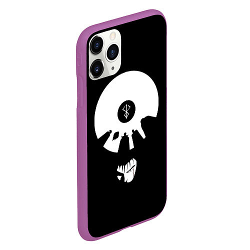 Чехол iPhone 11 Pro матовый BERSERK ЧБ / 3D-Фиолетовый – фото 2