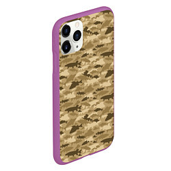 Чехол iPhone 11 Pro матовый Рыбы камуфляж, цвет: 3D-фиолетовый — фото 2