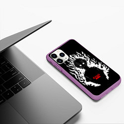 Чехол iPhone 11 Pro матовый Демонический Кагеяма Mob Psycho 100, цвет: 3D-фиолетовый — фото 2