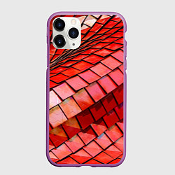 Чехол iPhone 11 Pro матовый Красная спартаковская чешуя, цвет: 3D-фиолетовый