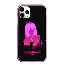 Чехол iPhone 11 Pro матовый Chainsaw Man Power, цвет: 3D-розовый