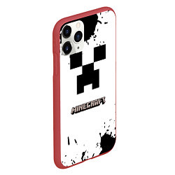 Чехол iPhone 11 Pro матовый Minecraft майнкрафт, цвет: 3D-красный — фото 2