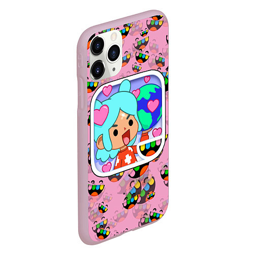 Чехол iPhone 11 Pro матовый Toca Boca Рита / 3D-Розовый – фото 2