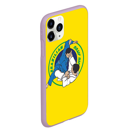 Чехол iPhone 11 Pro матовый Brazilian Jiu Jitsu BJJ / 3D-Сиреневый – фото 2