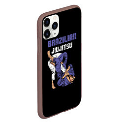 Чехол iPhone 11 Pro матовый BRAZILIAN JIU JITSU - BJJ, цвет: 3D-коричневый — фото 2