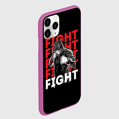 Чехол iPhone 11 Pro матовый FIGHT FIGHT FIGHT / 3D-Фиолетовый – фото 2