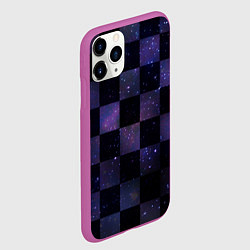 Чехол iPhone 11 Pro матовый Space Neon Chessboard, цвет: 3D-фиолетовый — фото 2