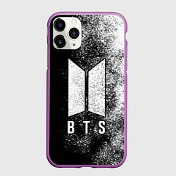 Чехол iPhone 11 Pro матовый BTS ЧБ, цвет: 3D-фиолетовый