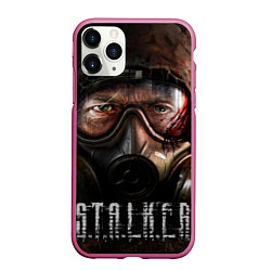 Чехол iPhone 11 Pro матовый Stalker Zonе, цвет: 3D-малиновый