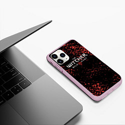 Чехол iPhone 11 Pro матовый Дикая охота ведьмак, цвет: 3D-розовый — фото 2