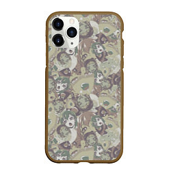 Чехол iPhone 11 Pro матовый Ahegao Цвета Хаки, цвет: 3D-коричневый