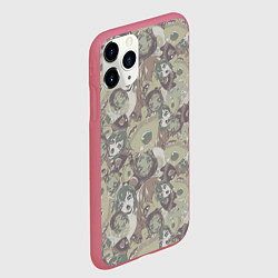 Чехол iPhone 11 Pro матовый Ahegao Цвета Хаки, цвет: 3D-малиновый — фото 2