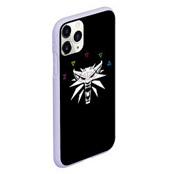 Чехол iPhone 11 Pro матовый LOGO THE WITCHER, цвет: 3D-светло-сиреневый — фото 2